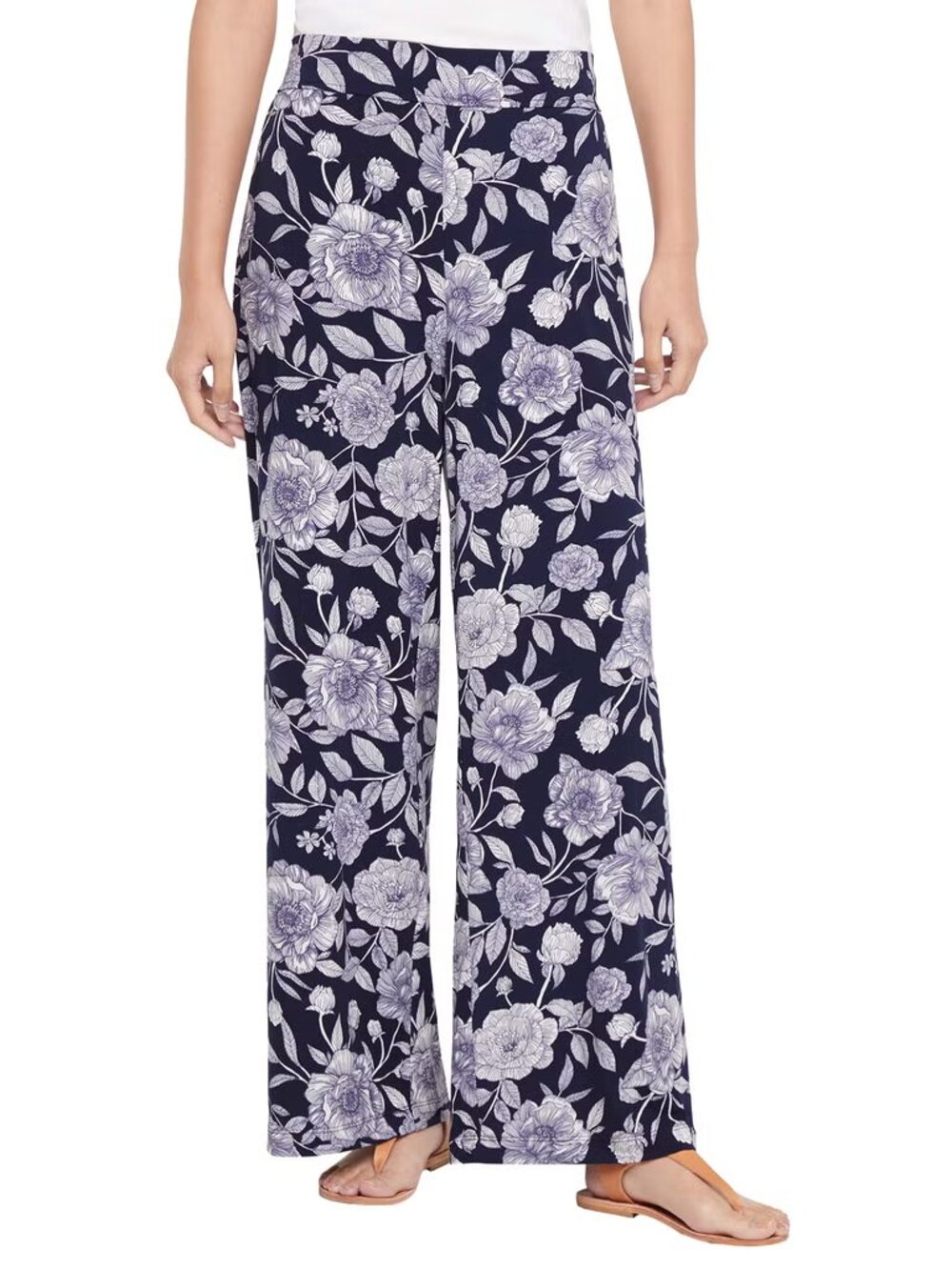 Three Dots Women's Pull-On Elastic Back Waistband Pant